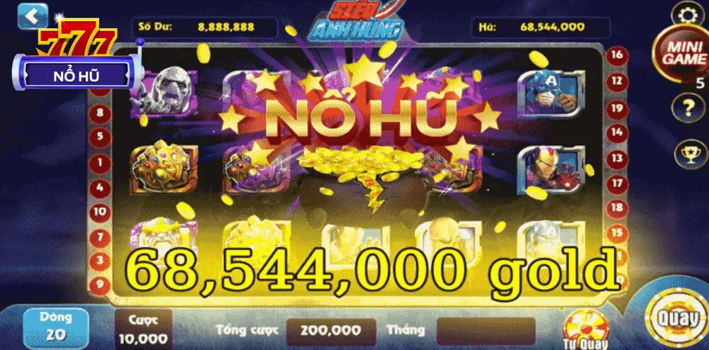 Các game nổ hũ có tỉ lệ nổ jackpot vô cùng cao
