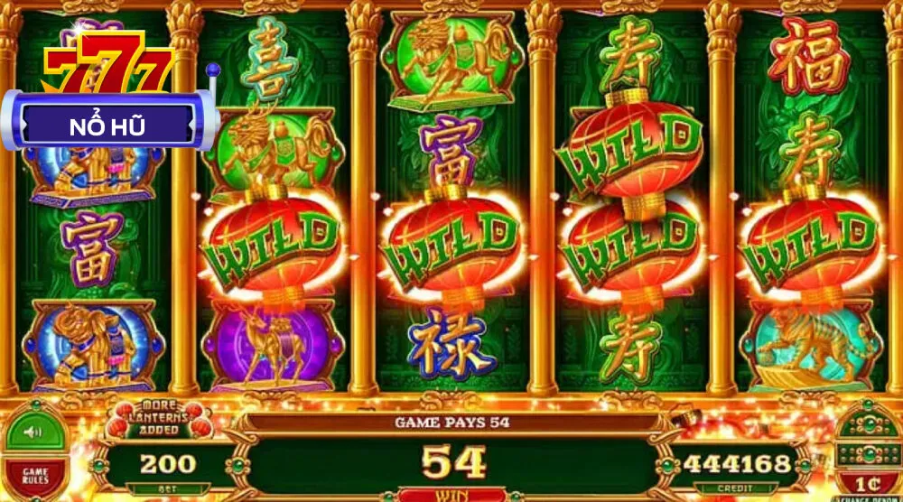 Nổ hũ phá cố đèn rồng với thiết kế 4 cột 3 dòng